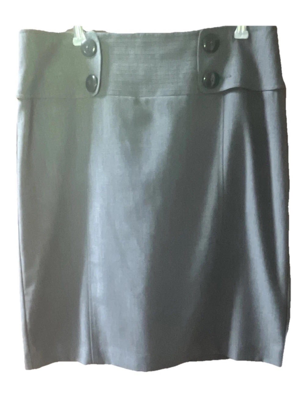 Apt. 9 Women’s Gray Solid Satin Straight Pencil Knee Skirt Size 16 Zip